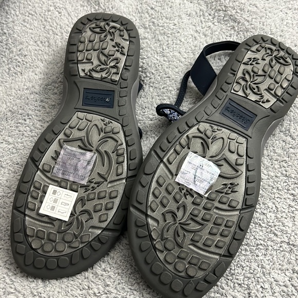 Sketchers Skechers memory foam sandals stretchy straps arch support - Picture 2 of 4